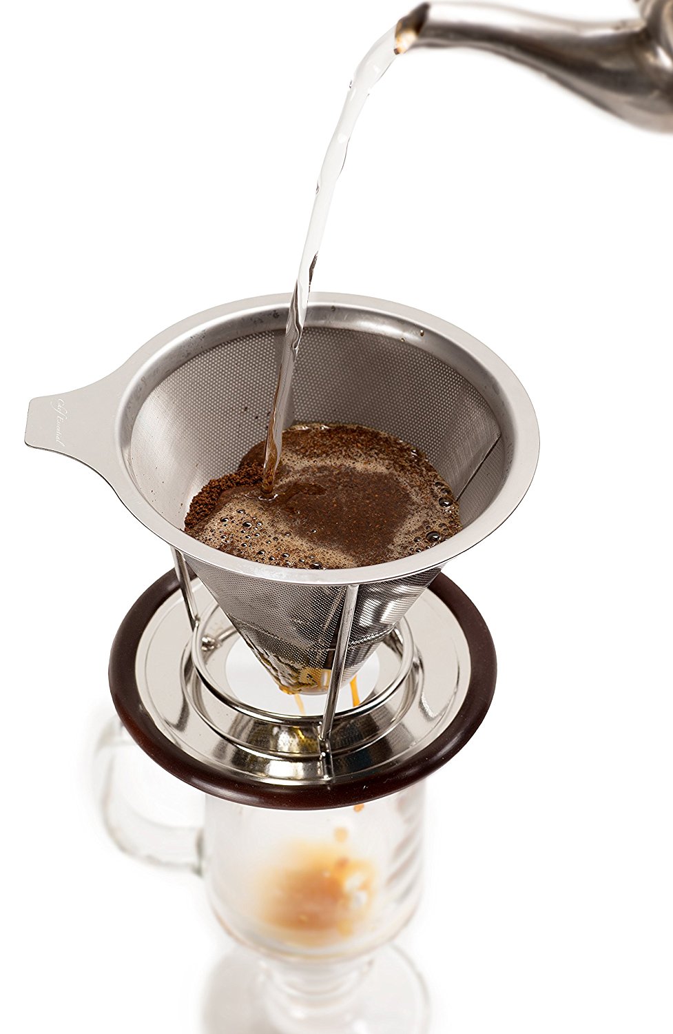 Chef Essential Stainless Steel Permanent Coffee Filter / Pour Over Cone ...