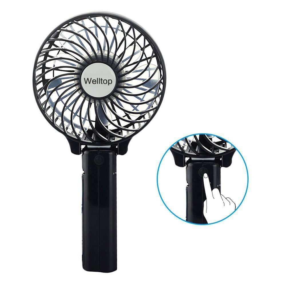 Welltop® Rechargeable Fans Handheld Mini Fan Battery Operated Electric ...