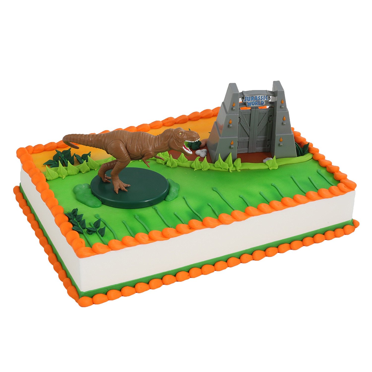 DecoPac Jurassic World Cupcake Rings - 24 Dinosaur Cake Decorations For Birthday Parties