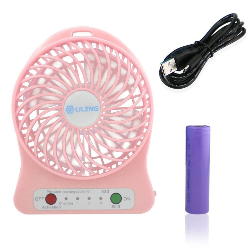 Summarytip Portable Mini Usb Fan Inch Vanes Speeds Rechargeable