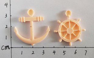 Wocuz W0720 Silicone Anchor and Rudder Shape Fondant Mold Candy Making Mould Cake Embossing Decoration