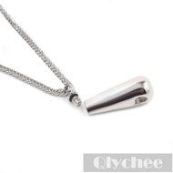 Metal Urn Cremation Pendant Necklace Ash Holder Mini Keepsake Silver Water Drop