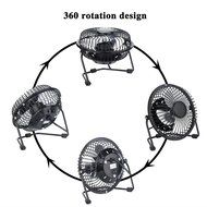 Generic Small Desk Fan Quiet Hand-held Mini Personal Usb Fan 4 inch Black N3