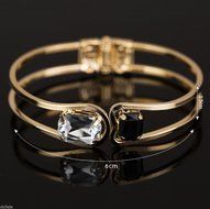 Hot Fashion Style Gold Crystal Rhinestone Bangle Cuff Bracelet Jewelry New Women N2