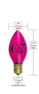 7 Watt C7 Transparent Outdoor Patio Party Christmas Novelty Replacement Bulbs, 25 Pack (Red) N6