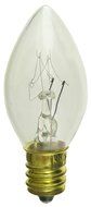 7 Watt C7 Transparent Outdoor Patio Party Christmas Novelty Replacement Bulbs, 25 Pack (Red) N7