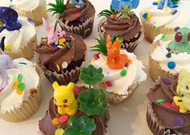 Pokemon cupcake topper set of 24 with grass and leaves N2