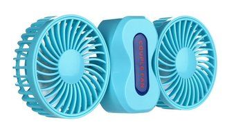 Coomoors Couples Mini Fan Dual Head Portable USB Rechargeable Personal Fan Quiet Operation Desktop Fan with LED... N7