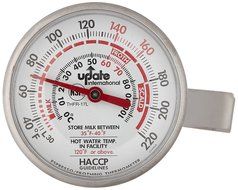 Update International THFR-17L Dial Frothing Thermometer with Chip, 8.25"