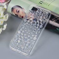 iPhone 7 Case (4.7 inch) - Shockproof Soft TPU Rubber Skin Gel Bumper Case Laser Carving Sunflower Transparent... N23