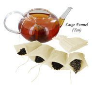 ETS Drawstring Tea Filters - Pack of 100 (Large, White) N2