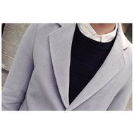 Spritech(TM) Men's New Fashion Comfort Winter Slim Fit Turndown Collar Woolen Jacket Single-Breasted Overcoat... N11