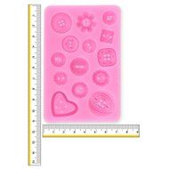 Allforhome Food use grade sugarcraft craft assorted NOVELTY BUTTONs Candy cupcake topper Silicone Mold, Sugarcraft...