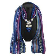 AutumnFall Women Girl Pendant Scarf With Tassel Rhinestone Necklace Scarves (U) N87