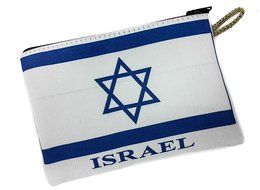 Jewish ISRAEL Flag Pouch Keepsake Bag Banner Case From Jerusalem 5.7"