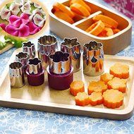 INTBUYING 8 Piece Stainless Steel Flower Shape Cake Vegetable Fruit Cookie Cutter Mold Cute Decorator For Kids...