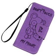 Galaxy S5 Case,Samsung Galaxy S5 Case (I9600) - Wallet Flip Stand Case Embossed Cute Bear PU Leather Case Shockproof... N30