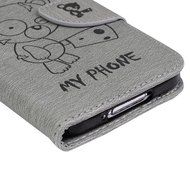 Galaxy S5 Case,Samsung Galaxy S5 Case (I9600) - Wallet Flip Stand Case Embossed Cute Bear PU Leather Case Shockproof... N31