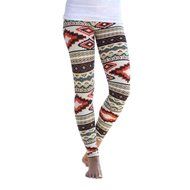 PHOTNO Skinny Geometric Print Stretchy Pants Leggings N5