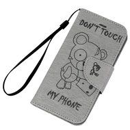 Galaxy S5 Case,Samsung Galaxy S5 Case (I9600) - Wallet Flip Stand Case Embossed Cute Bear PU Leather Case Shockproof... N32