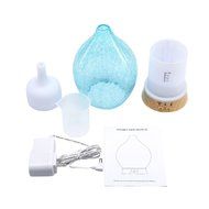 3E Home 30-2300 Cool Mist Humidifier Ultrasonic Essential Oil Diffuser (Blue glass cover) N4