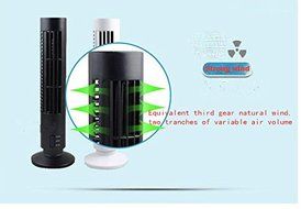 USB electric fan tower mini stereo type air conditioner small fan creative birthday present no fan blade (Pink) N9