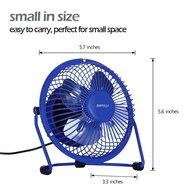 Clip On Desk Fan USB Table Fans (USB OR Battery Powered, Quietness)(Blue) N17