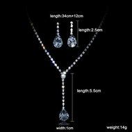 Fashion Women Wedding Jewelry Sets Bridal Crystal Necklace Earrings Set Prom New N2