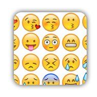 Generic Durable Made By Mdf Printed Emoji 1 Coaster N2