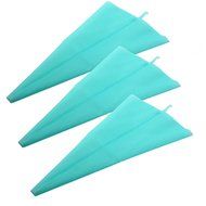 Jennice House 3 Pack of White Cotton Canvas Cake Decorating Pastry Bags Set in 3 Sizes Piping Bags-12 inch+14...