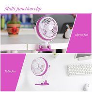 Clip On Desk Fan USB Table Fans (USB OR Battery Powered, Quietness)(Blue) N20