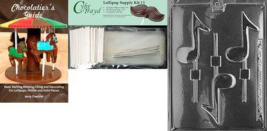 Cybrtrayd J005 Musical Note Lolly Chocolate Candy Mold with Exclusive Cybrtrayd Copyrighted Chocolate Molding...