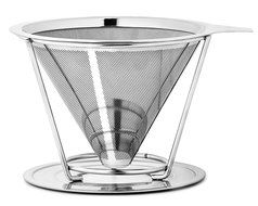 Chef's Star Stainless Steel Pour Over Coffee Maker Coffee Cone, Coffee Dripper, Permanent Reusable Coffee Filter...