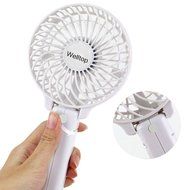 Welltop&reg; Rechargeable Fans Handheld Mini Fan Battery Operated Electric Personal Fans with Foldable Fans Hand Bar... N6
