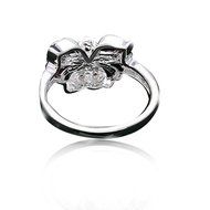 Voberry&reg; Plating Silver Ring Fine Fashion New Women Butterfly Crystal Jewelry Finger Rings N3