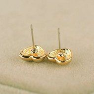 Elegant Women Gold Love Heart Short Necklace Earring Fashion Jewelry Sets Gift N2