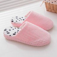 AutumnFall Women's Cozy Cotton Knitted Anti-slip House Slippers (38, Blue) N13