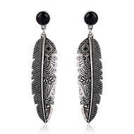 New Fashion Women's Bohemian Vintage Feather Dangle Drop Leaves Hanging Earrings N6
