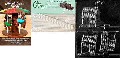 Cybrtrayd P010 Flag Lolly Chocolate Candy Mold with Exclusive Cybrtrayd Copyrighted Chocolate Molding Instructions... N3