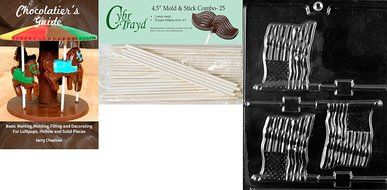 Cybrtrayd P010 Flag Lolly Chocolate Candy Mold with Exclusive Cybrtrayd Copyrighted Chocolate Molding Instructions... N4