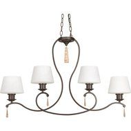 Progress Lighting P4552-20 4-Light Linear Island Tea-Stained Glass Shades by Progress Lighting