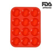 Docik Silicone Muffin Pan, BPA free Non Stick Heat Resistant Bakeware for Muffins, Cakes &amp; Cupcakes, 12 Cups Baking...