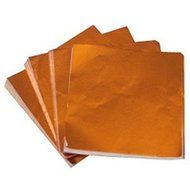 3 X 3" Orange Copper Foil Candy Wrapper