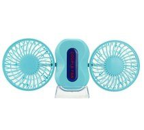 Intsun 360 Degree Rotation Mini Handheld Portable Couples Fan,Quiet Operation Desktop Fan with LED Light Dual... N14