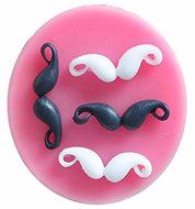 Mustache 4 Cavity Mini Silicone Mold for Fondant Gum Paste Chocolate Crafts