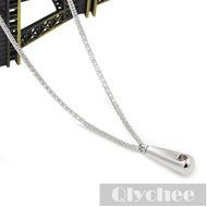 Metal Urn Cremation Pendant Necklace Ash Holder Mini Keepsake Silver Water Drop N2