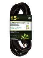 Go Green Power GG-13708BK 16/3 SJTW Outdoor Extension Cord, 8&#039;, Black N2