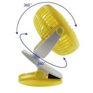 Mini Cooling Clip Fan 360 Degree Rotation USB or 18650 Battery Rechargeable Powered Portable Mute Computer External... N7