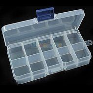 New Storage Case Box 10 Compartment for Nail Art Tips Jewelry Cosmetics Trinkets