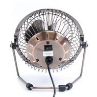 Honeyall Adjustable USB Desk Fan - Metal Archaistic Fan - Mute Personal Mini Fan - Small Table Fan with Switch... N6